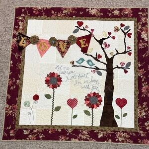 Custom quilted wall hanging 37” x 37”

Love themed, high quality